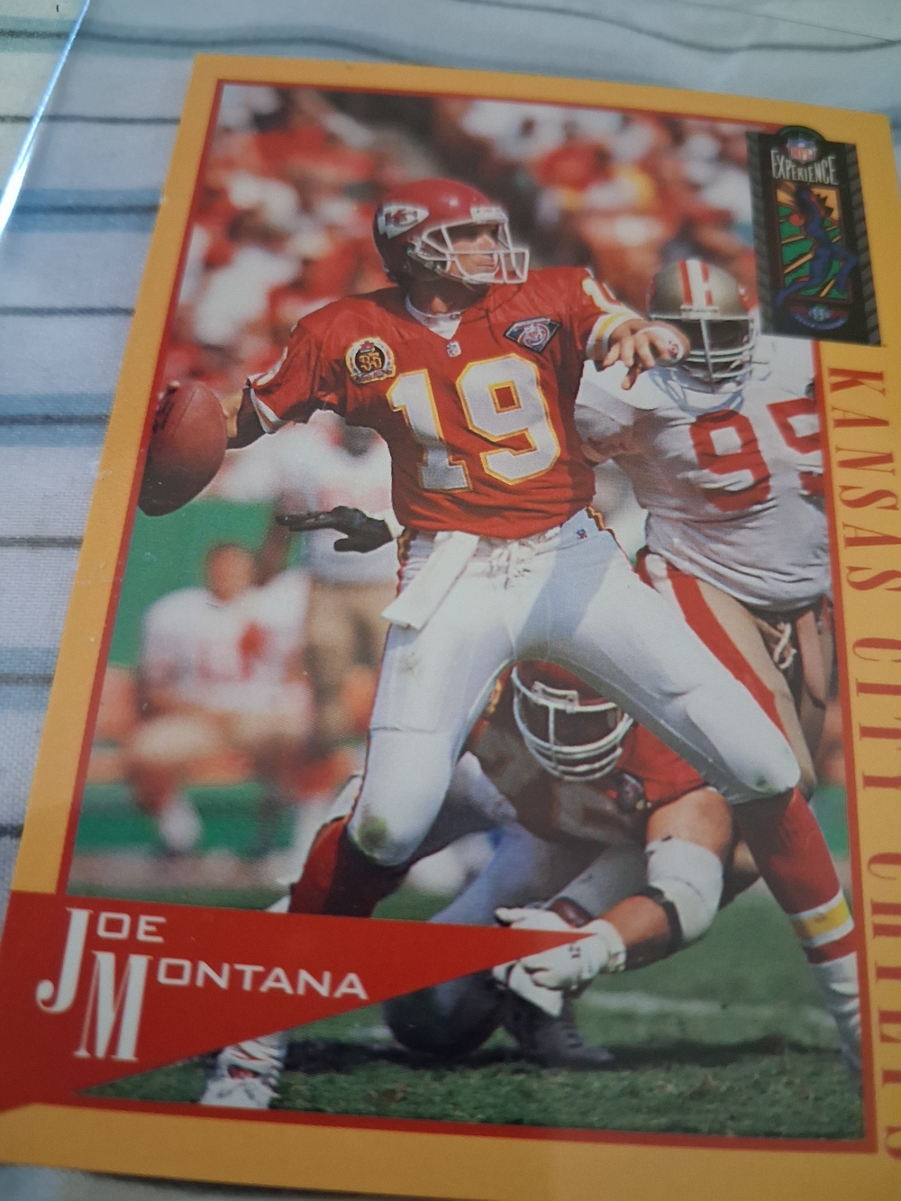 Vintage Kansas City Chiefs Joe Montana Football Card Mint Condition